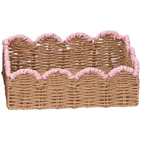 Cesto Retangular 11 l Recortado Rosa Kasa