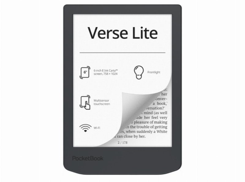 E-Book Pocketbook Verse Lite Pb619-T-Ww 6'' Preto