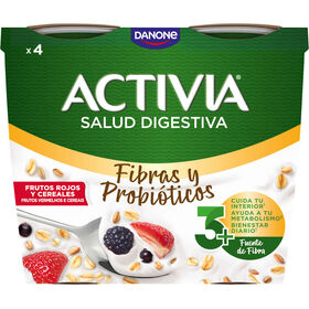 Iogurte Bifidus Fibra Pedaços Cereais E Frutos Silvestres Activia Danone 460 gr (4 Un)
