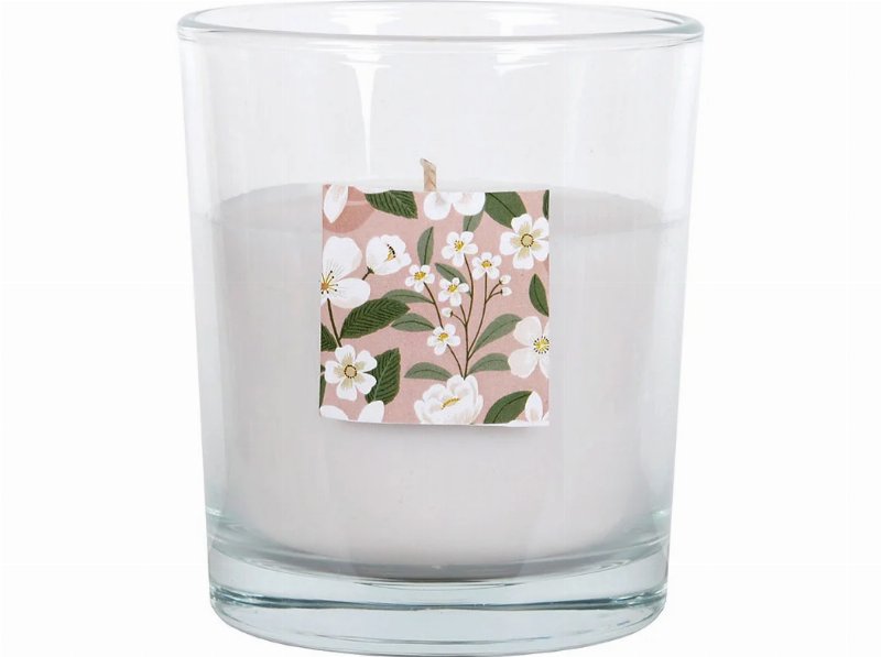 Vela Aromática Actuel Vidroflores Brancas
