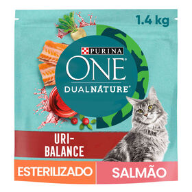 Ração Para Gato Adulto Esterilizado Salmão Purina One Dual 1,4 kg