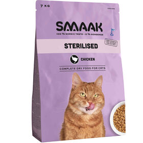 Ração Para Gato Adulto Esterilizado Frango Smaak 7 kg