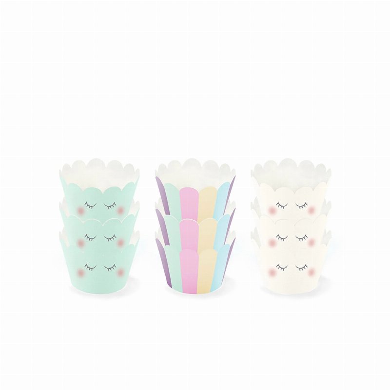 Pack 6 Formas Para Cupcakes Unicórnio Descartável Papel