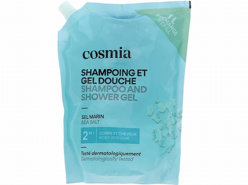 Gel De Banho Cosmia Recarga 2Em1 Sal Marinho 1 l