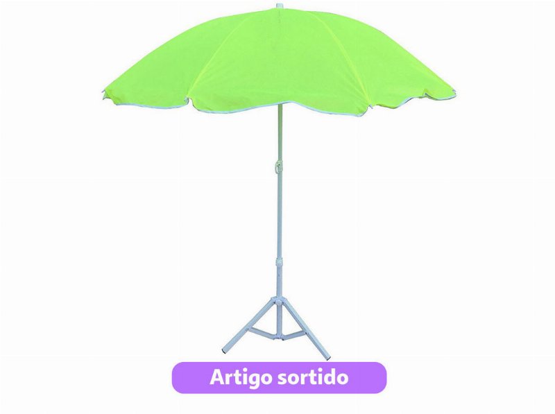 Chapéu De Sol Em Nylon Ø180Cm Cores Sortidas
