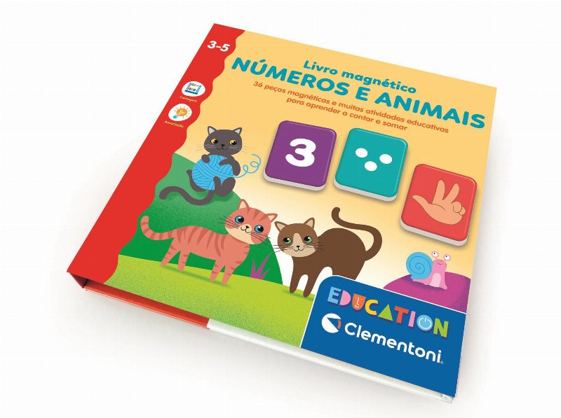 Livro Magnético Clementoni Números E Animais
