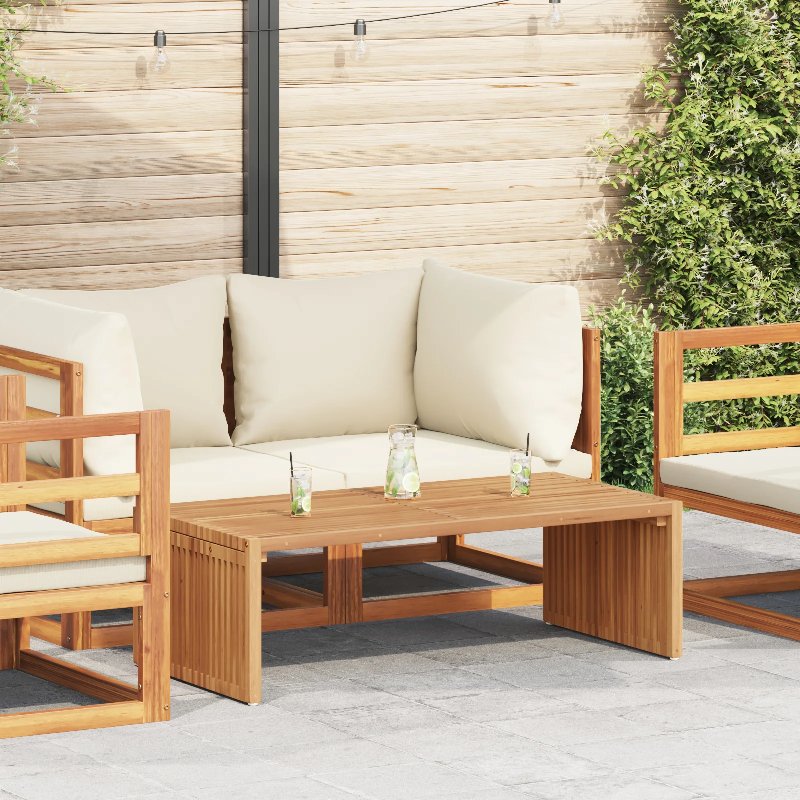 Hkh Mesa Lateral Do Jardim 110X55X35,5 Cm Madeira Maciça Teca - Castanho