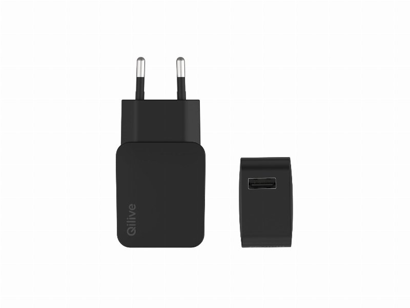 Carregador Lite Qilive 600183047 Preto 1 Usba 12W