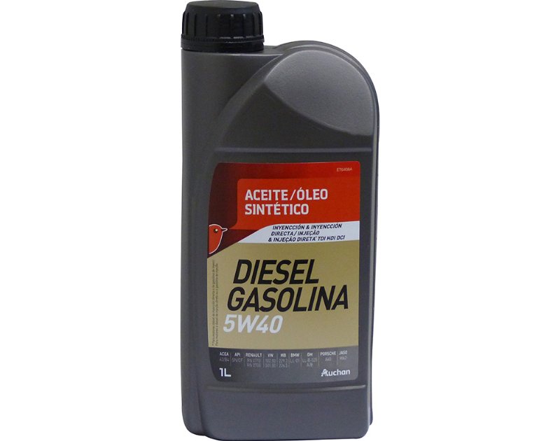 Óleo De Motor Auchan Sintético 5W40 Gasolina/Diesel 1 l