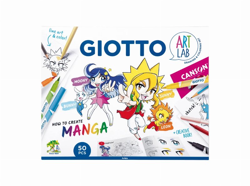 Conjunto De Pintura Art Lab Giotto Manga
