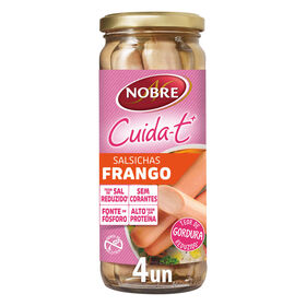 Salsichas De Frango Cuida-T+ Frasco 4 Un Nobre 430 gr (Peso Escorrido 210 gr)
