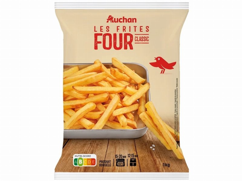 Batatas Pré-Fritas Auchan Palitos Para Forno E Airfryer 1 kg