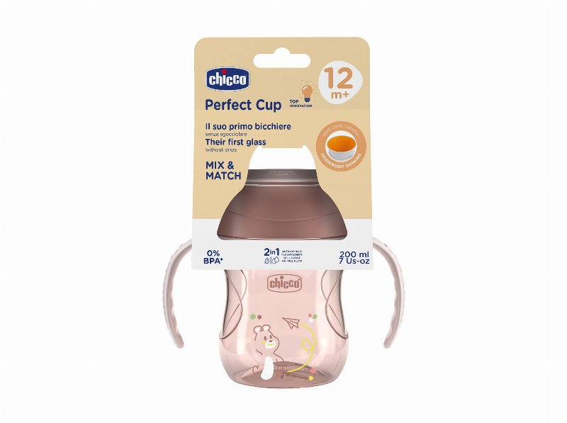 Copo Refeição Chicco 360 12M Rosa 200 ml