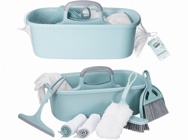 Conjunto De Limpeza Ultra Clean Azul 8 Peças