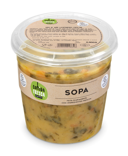 Sopa De Grão Com Espinafres Comida Fresca 0.9Kg