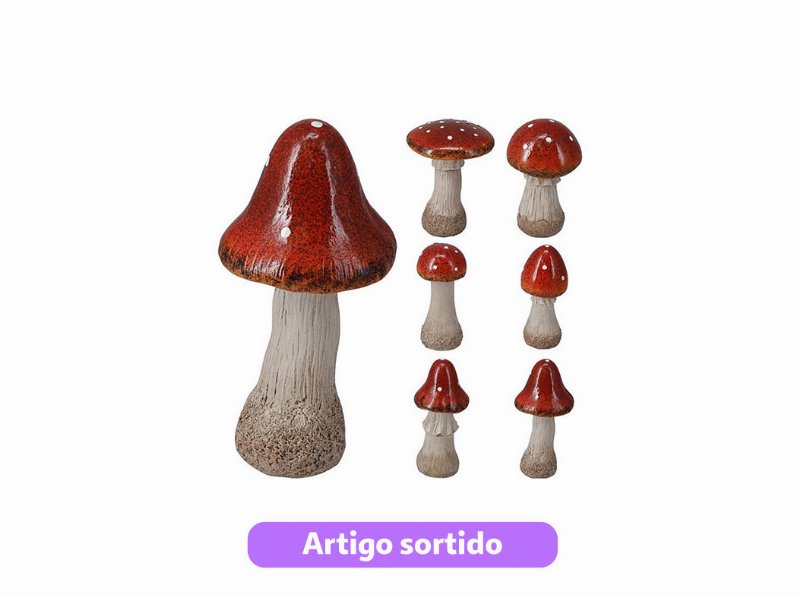 Cogumelo Decorativo 7X7X17 Cm Modelos Sortidos