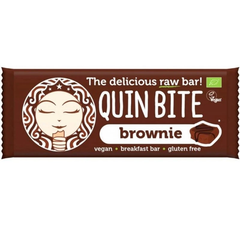 Barra Raw Brownie Sem Gluten Bio Quin Bite 30 g