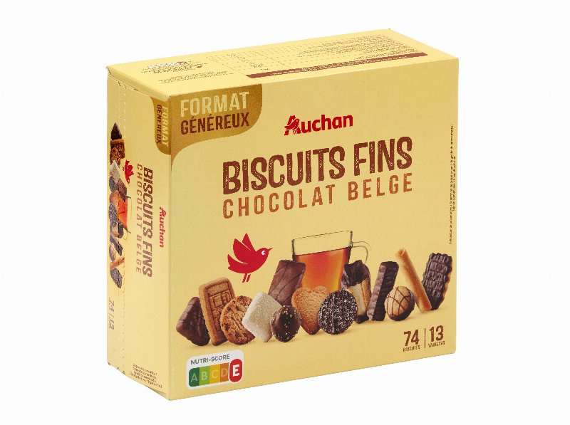 Sortido Auchan Biscoitos Finos 750 (2X375 g)