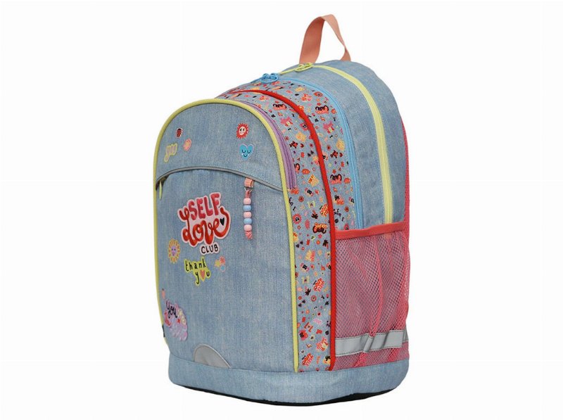 Mochila 2 Compartimentos Auchan Azul Hapiness 45X20X31Cm