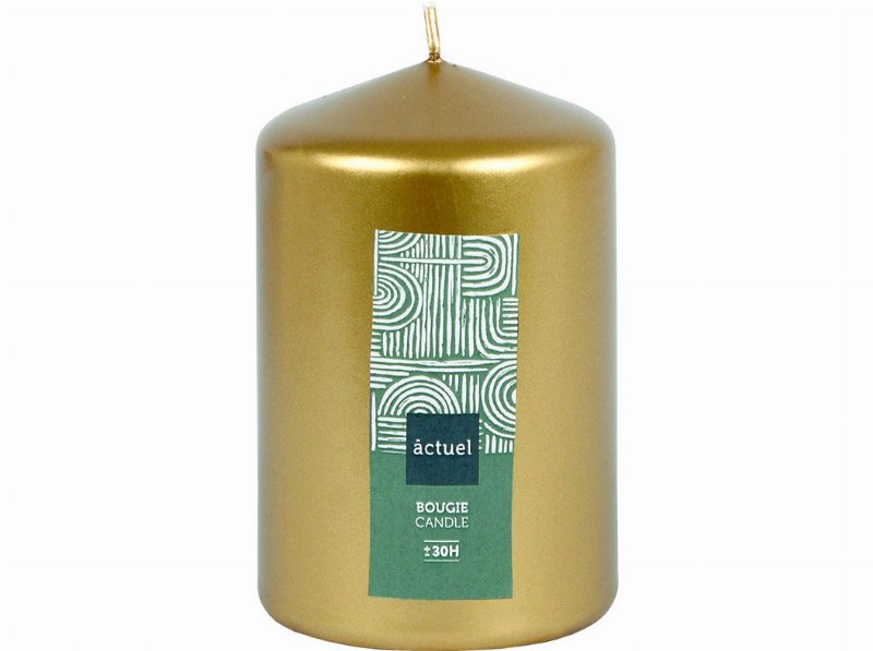Vela Pilar Actuel Ouro 10Cm