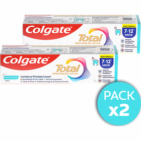 Pasta De Dentes Júnior 7 A 12 Anos Colgate Total 2 X 50 ml
