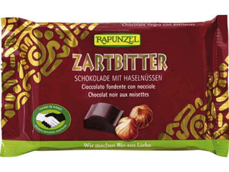 Chocolate Negro Rapunzel Semi-Amargo Avelãs Bio 100 g