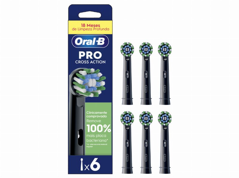 Recarga Oral B Pro Cross Action Black 6Ct