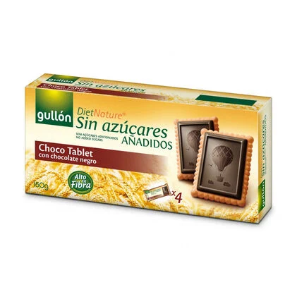 Bolachas Com Cobertura Chocolate Negro Sem Açúcar Gullón 0.15Kg