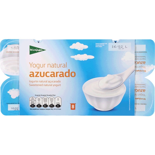 Iogurte Natural Açucarado Pack 8 125 g