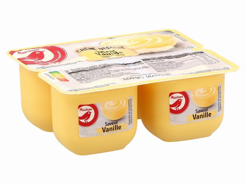 Sobremesa Láctea Auchan Sabor Baunilha 4X125 g