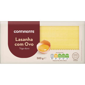 Massa Lasanha Com Ovo Continente 500 gr