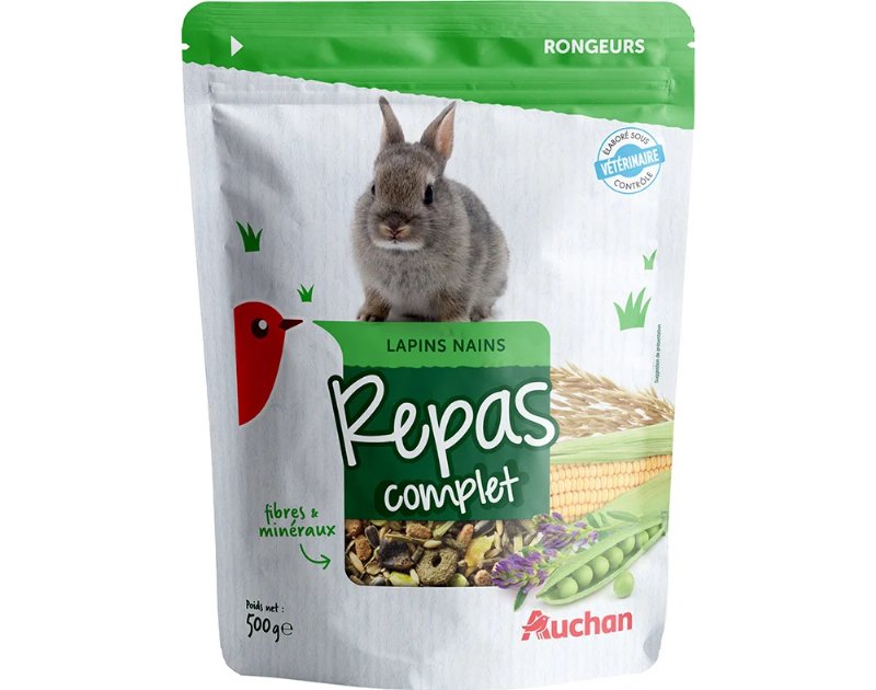 Comida Para Coelho Anão Auchan Menu Completo 500 g
