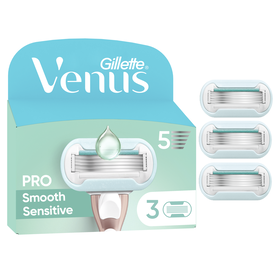 Recarga De Lâminas Pro Smooth Sensitive Gillette Venus 3 Un