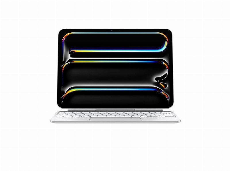 Capa Teclado Apple Magic Keyboard Para Ipad Pro (11" M4 Teclado Em Português - Branco )