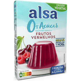 Gelatina Em Pó Frutos Vermelhos Sem Açúcar Gelly-Já Alsa 42 gr