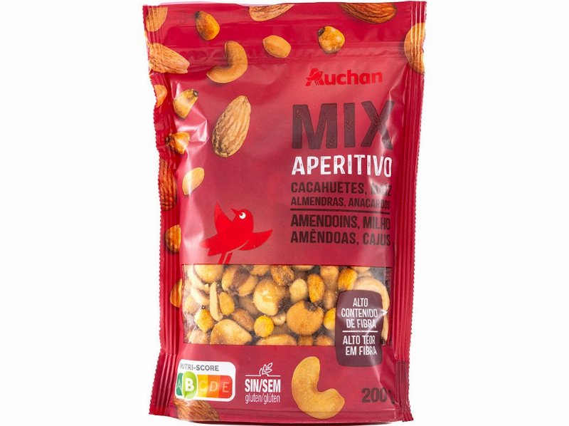 Mistura De Frutos Secos Auchan Com Sal 200 g