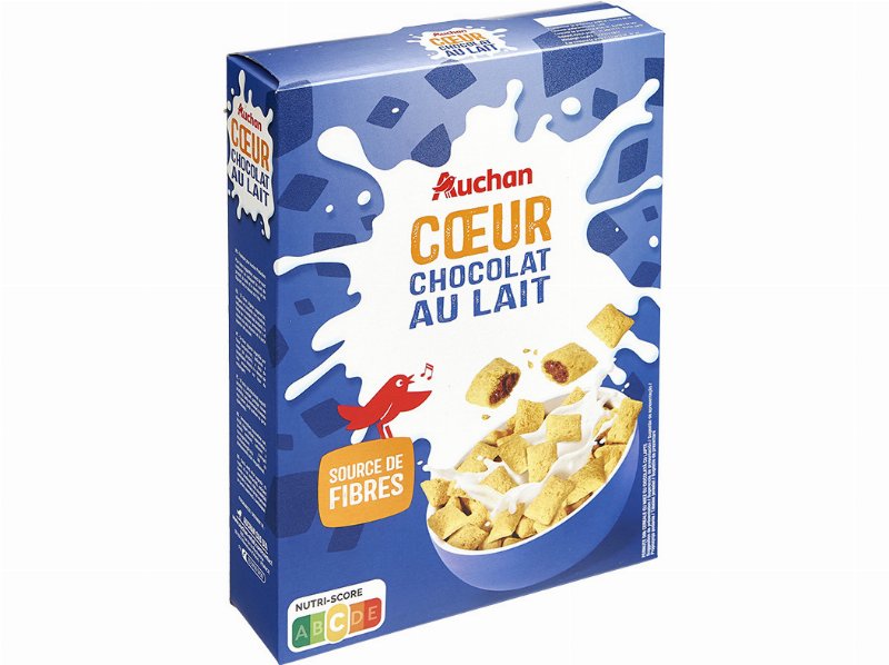 Cereais Auchan Com Recheio De Chocolate De Leite 400 g