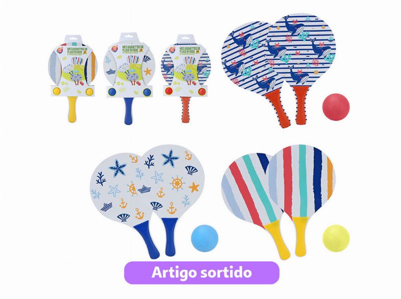 Conjunto De Raquetes De Praia One Two Fun Modelos Sortidos