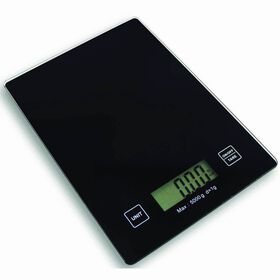 Balança Cozinha Digital Vidro Temperado Preta 5 kg Kasa