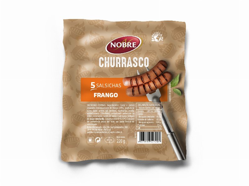 Salsichas Churrasco Nobre Frango 220 gr