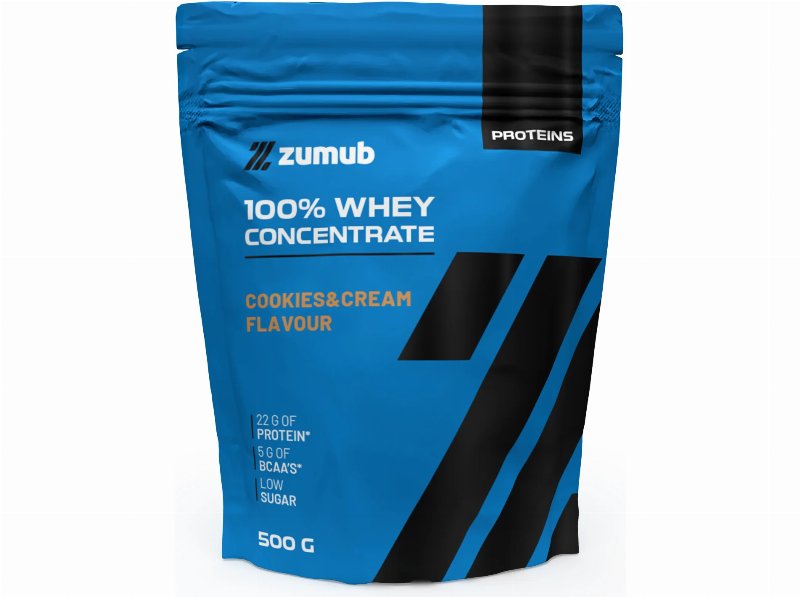 Proteina Whey Zumub Conc Cookies & Cream 500 g