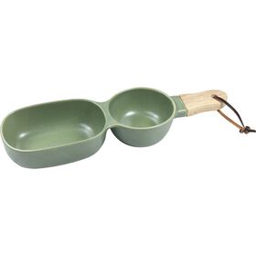 Prato Aperitivos 2 Divisórias 34,5X10X5,5Cm Verde Kasa