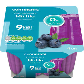 Gelatina Pronta Mirtilo Sem Açúcar Continente 400 gr (4 Un)