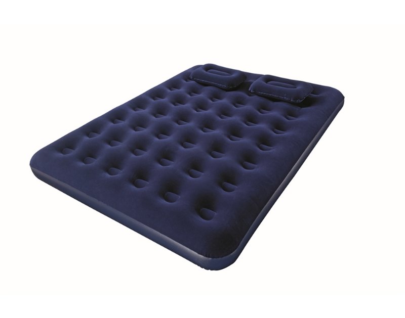 Colchão Insuflável Queen Com 2 Almofadas E Bomba Manual 203X152X22Cm
