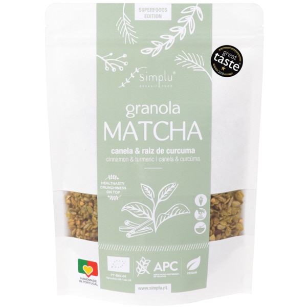 Granola De Matcha Com Canela E Curcuma Vegan Sem Glúten Biológica 300 g