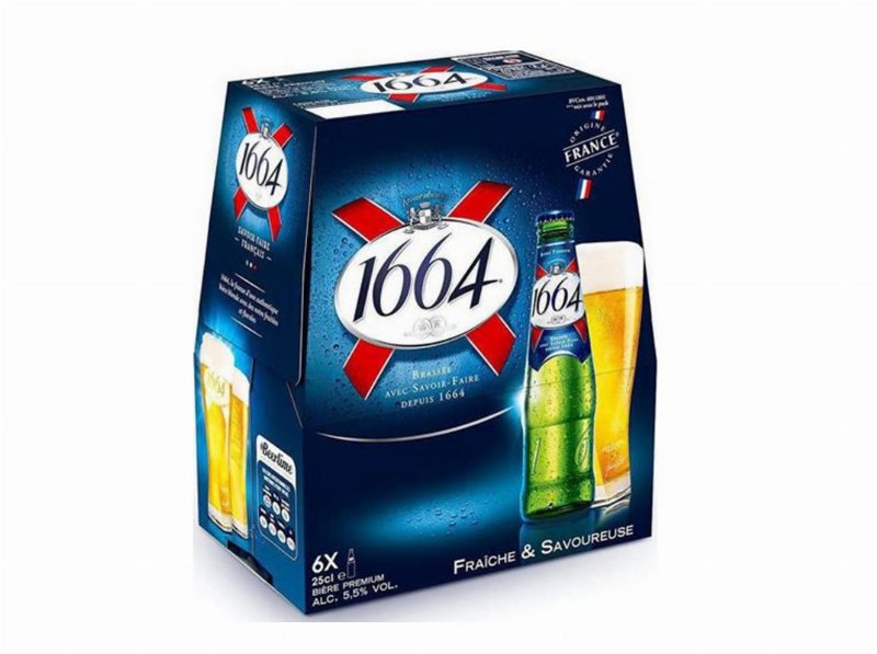 Cerveja Kronenbourg 1664 França 6X0.25 l