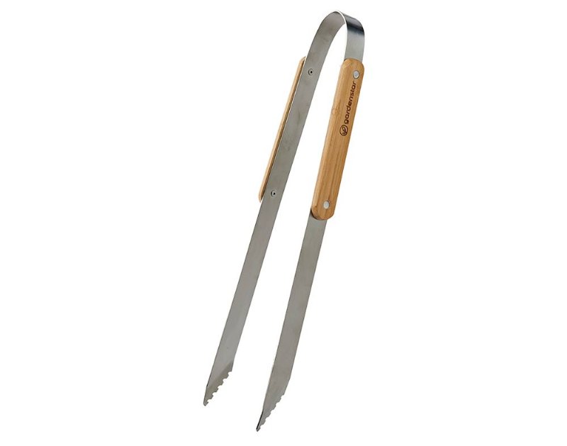 Pinça De Churrasco Gardenstar Cabo Madeira 40Cm