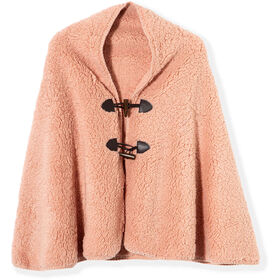 Manta Poncho Borreguito 75X150Cm Rosa Kasa