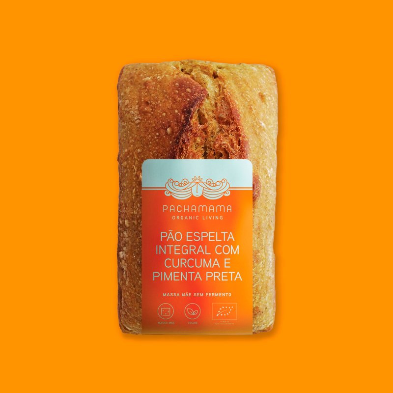 Pão Bio Massa Mãe Espelta Curcuma E Pimenta Preta 450 g