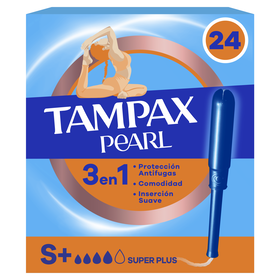 Tampão Com Aplicador Pearl Super Plus Tampax 24 Un